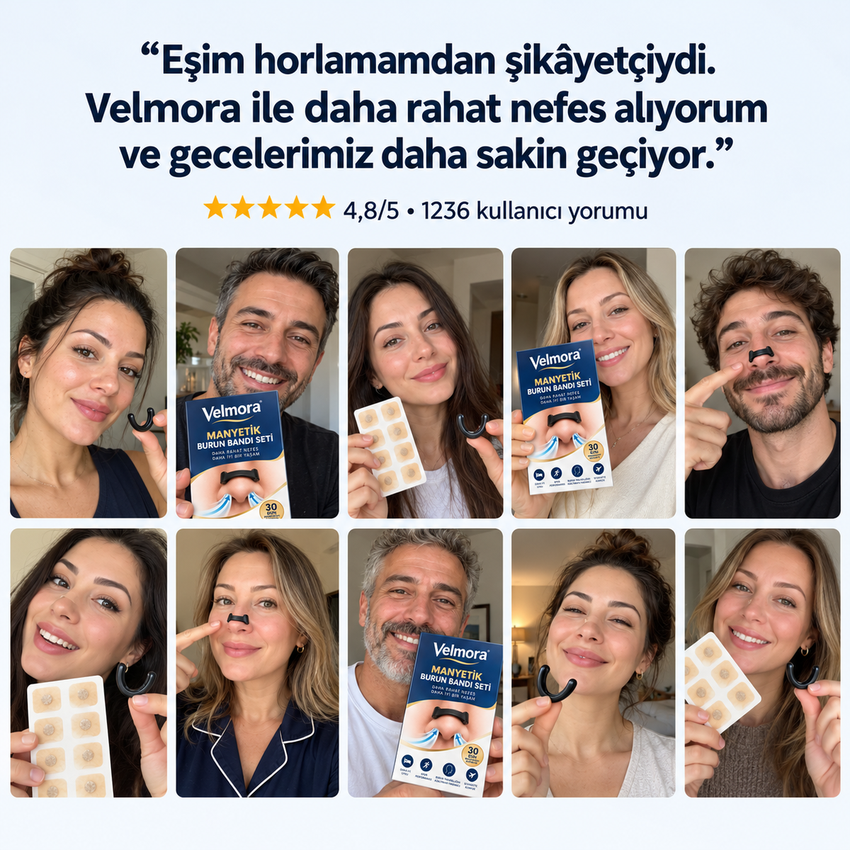 Velmora™ Manyetik Burun Bandı